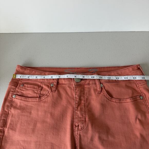 SEVEN 7 Weekend Bermuda Shorts Marsala Orange Release Hem Denim Womens 10 - Picture 3 of 9